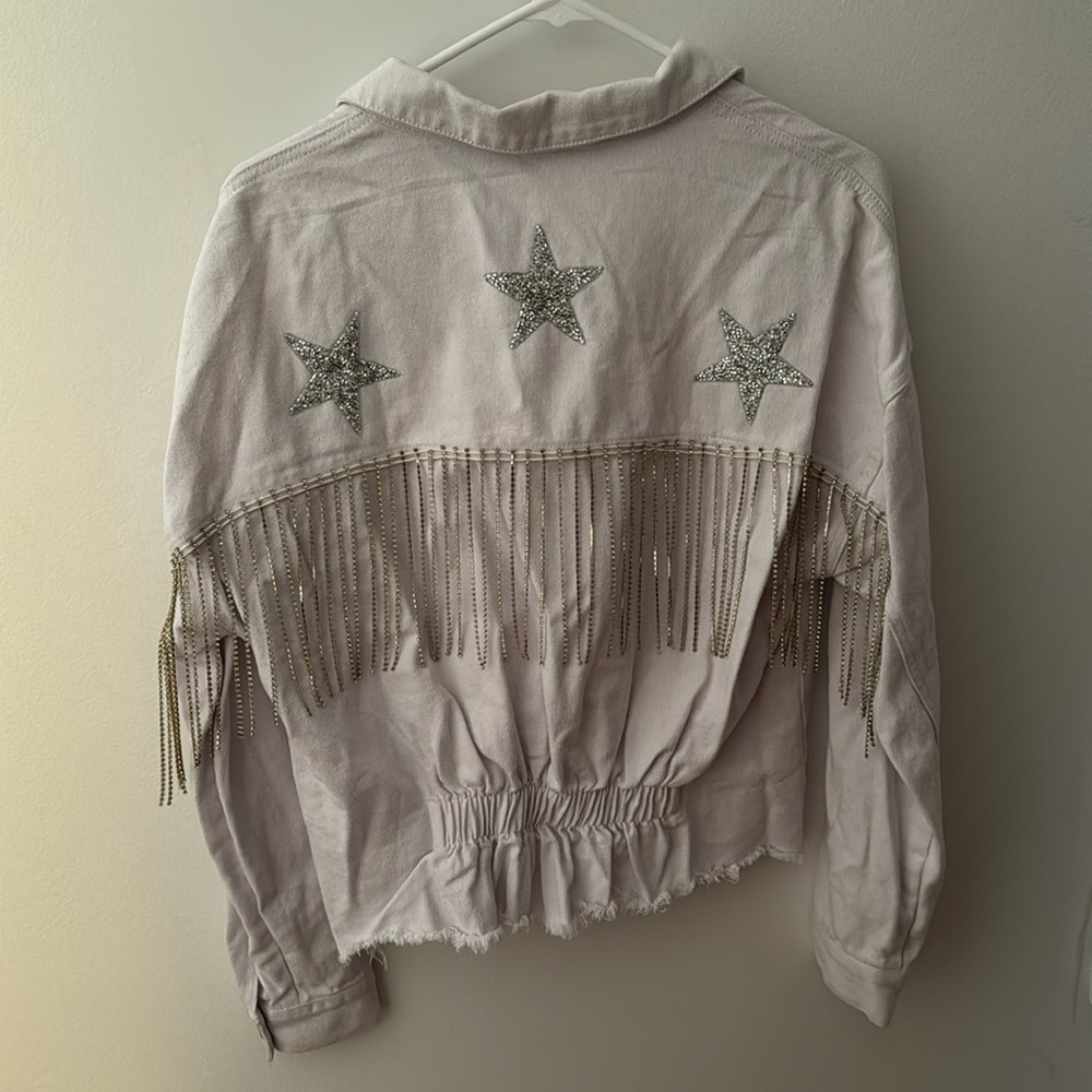 White denim jacket